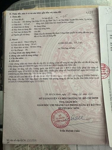 bán biệt thự full nội thấy tân hiệp hóc môn 250m2