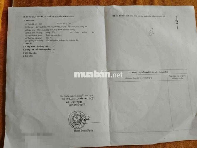 Nhà cấp 4, 75m2, 2 phòng ngủ, gần chợ Long Thượng