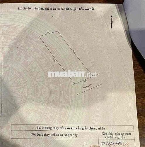 ĐẤT KIỆT OTO LƯU QUANG VŨ DT LỚN NGANG 5.8m  NHỈNH 2T