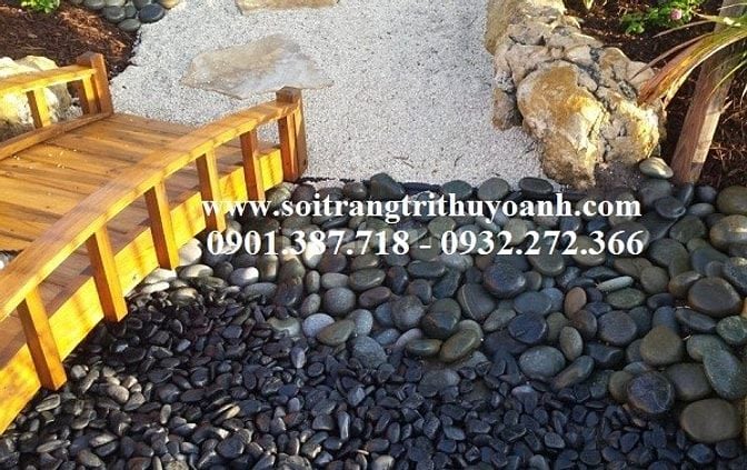 Sỏi đen bóng nhập khẩu cấp cho công trình tại Miền Nam