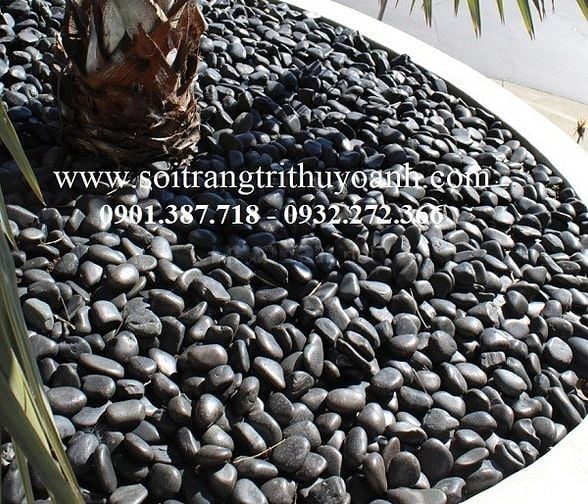 Sỏi đen bóng nhập khẩu cấp cho công trình tại Miền Nam