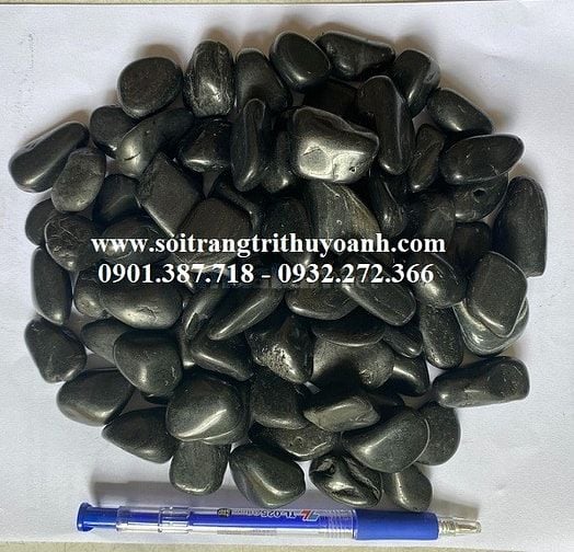 Sỏi đen bóng nhập khẩu cấp cho công trình tại Miền Nam