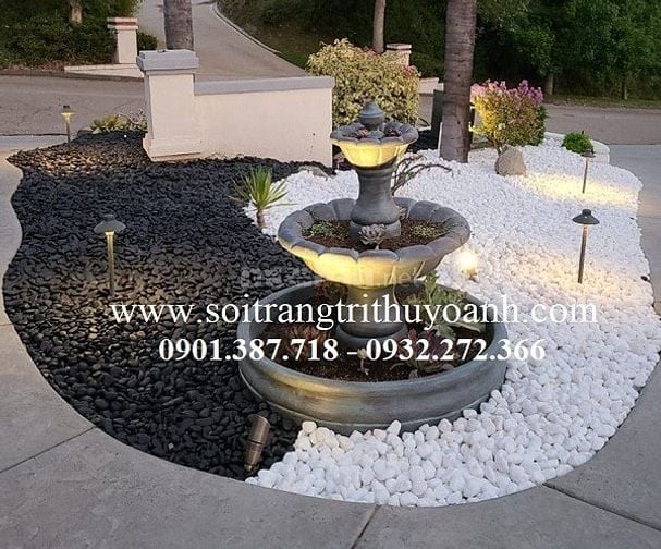 Sỏi đen bóng nhập khẩu cấp cho công trình tại Miền Nam