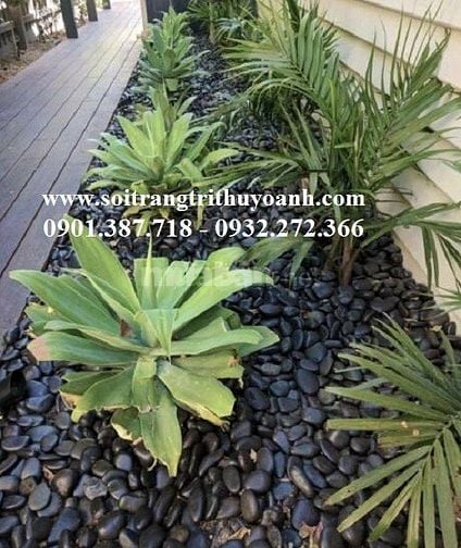 Sỏi đen bóng nhập khẩu cấp cho công trình tại Miền Nam