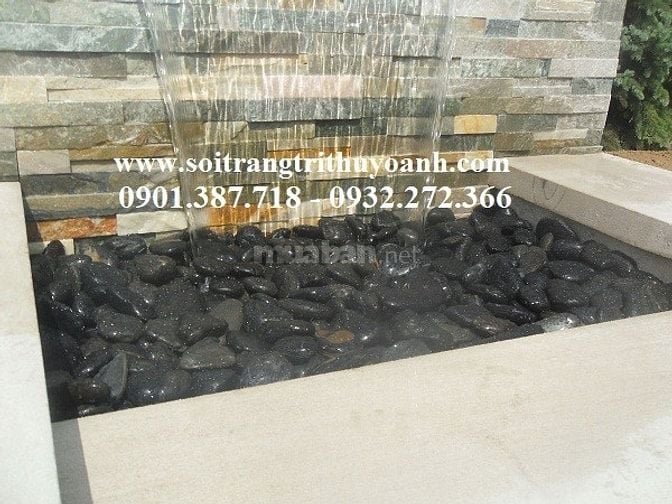 Sỏi đen bóng nhập khẩu cấp cho công trình tại Miền Nam