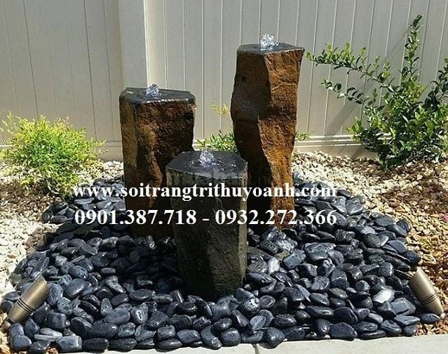Sỏi đen bóng nhập khẩu cấp cho công trình tại Miền Nam