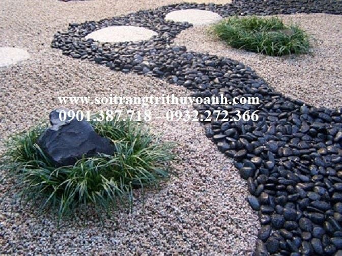 Sỏi đen bóng nhập khẩu cấp cho công trình tại Miền Nam