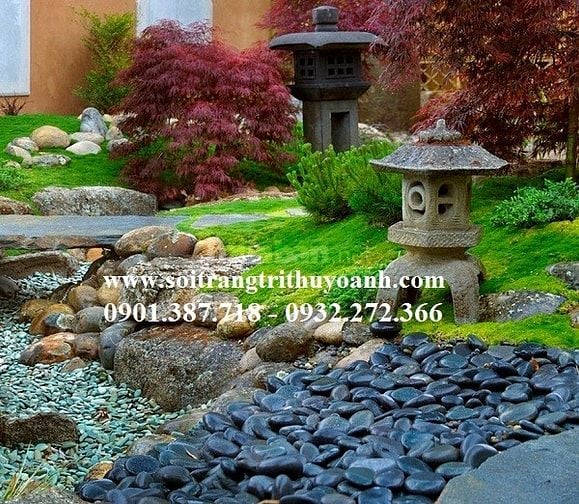 Sỏi đen bóng nhập khẩu cấp cho công trình tại Miền Nam