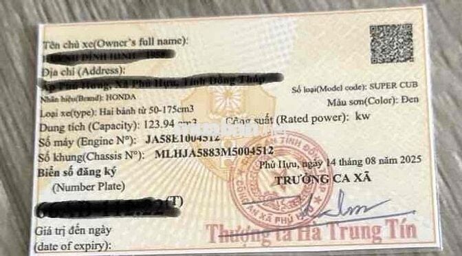 honda supercub 125 nội địa thái