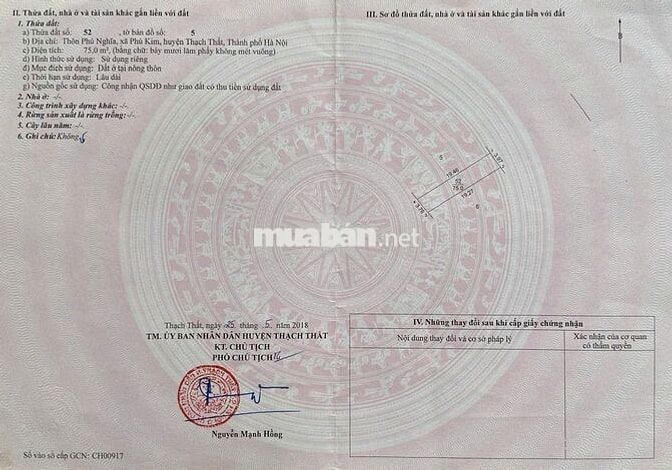 VỊ TRÍ ĐẸP - ĐẦU TƯ SINH LỜI - Bán Đất Xã Phú Kim, Thạch Thất, Hà Nội