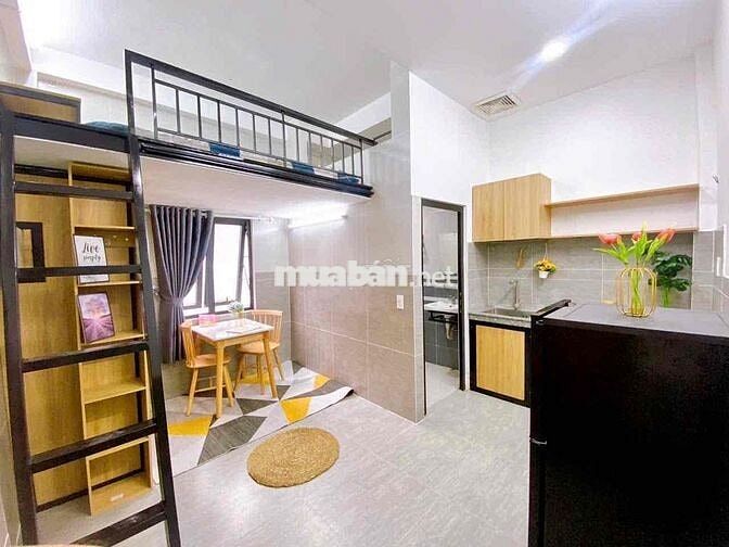 CĂN HỘ GÁC LỬNG MÁY GIẶT RIÊNG CÓ CỬA SỔ NGAY TÂN BÌNH