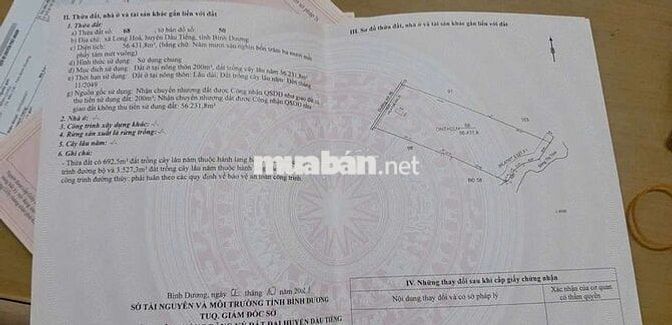 Bán đất 72549m² ) mặt tiền 280m khu vực nhiều trang trại chăn nuôi