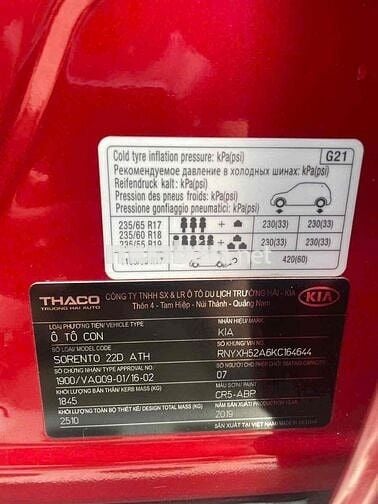 sorento full dầu 1 chủ mua mới odo 6v/km