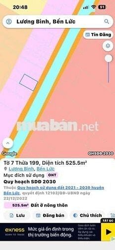 bán đất thổ cư có vườn lương bình bến lức long an