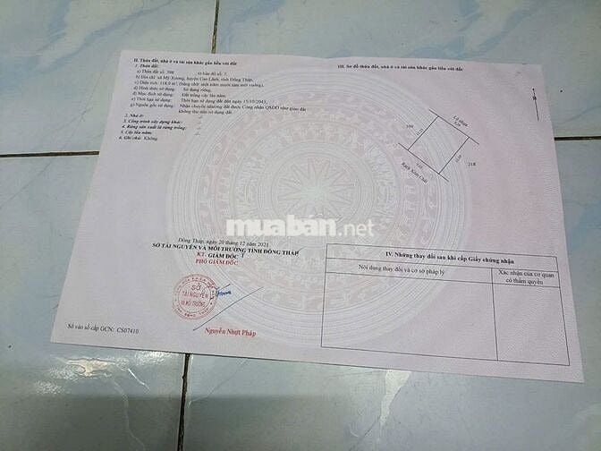 Nền nhà sổ đỏ 132m2 (Diện tích sử dụng sẽ nhiều hơn)