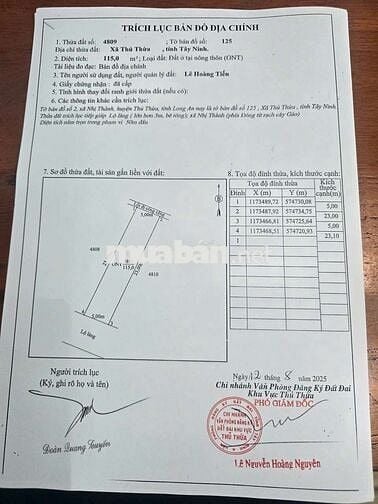 Chính chủ, 100% thổ cư, chỉ hơn 5tr/m2, lô đất gần KCN, QL1A, cao tốc