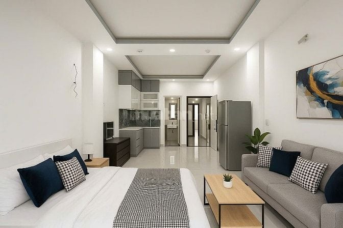 Cho Thuê Căn Hộ Cao Cấp Phan Văn Trị Ban Công Full Nội Thất Mới 100%