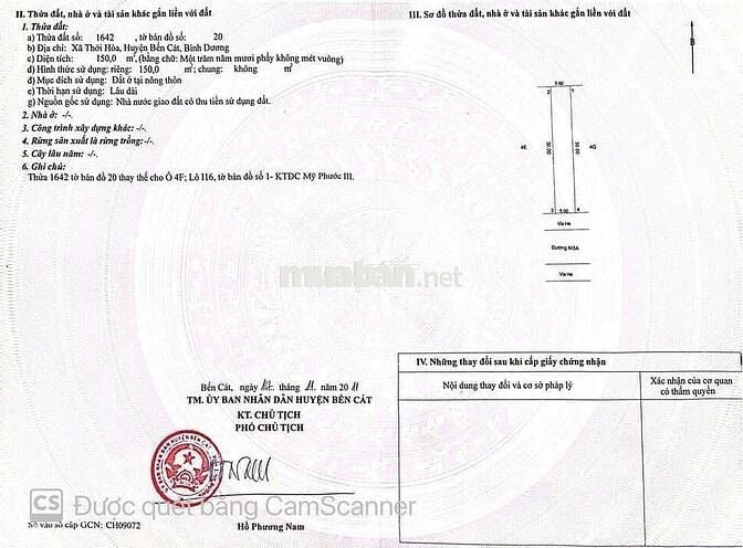 Bán 150m2 đất ngay 2 trường học lớn Mỹ Phước 3 Bến Cát Bình Dương