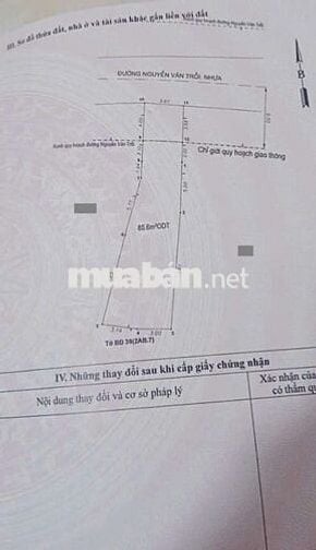 Đất đường Nguyễn Văn Trỗi phường Dĩ An Tp Dĩ An