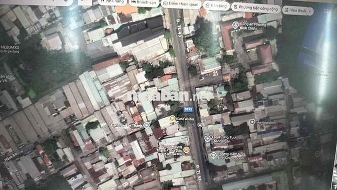 Đất hẽm 1 xẹt Oto Ngay cf ALOHA tỉnh lộ 43