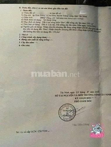 Quá Khó Khăn Chủ cần bán cănnhà ngay 280m2 Sổ hồng Riêng 700triệu 