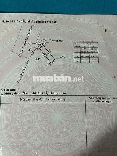 Chính chủ bán 100m2 đất mặt tiền kiệt Minh Mạng