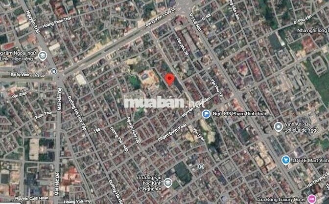 BÁN NHANH LÔ ĐẤT TẠI Phạm Đình Toái,Xã Nghi Phú,Thành phố Vinh,Nghệ An