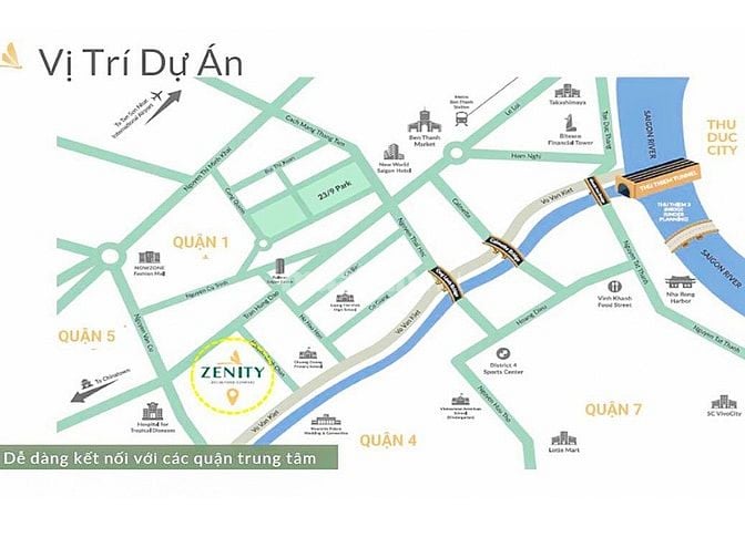 Căn hộ bán tại The Zenity Quận 1 gồm 3 phòng ngủ tầng cao 116m2