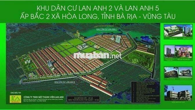 Đất dự án Lan Anh 2 Tam Long - TP.HCM (xã Hòa Long, tp. Bà Rịa cũ)
