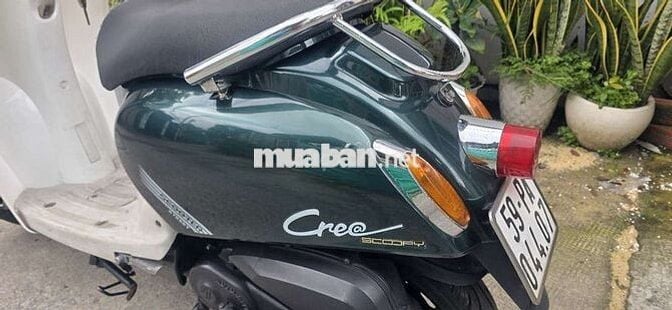 Xe tay ga Crea Scoopy 50cc màu xanh trắng