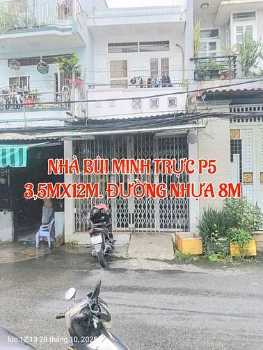 Bán gấp nhà 1trệt, 1lầu, đường 8m ra Bùi Minh Trực P5, Q8. N3,5m xD12m