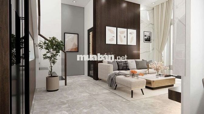 Nhà trệt 2 lầu hiệp an full nội thất sec đại lộ bình dương vào 100m