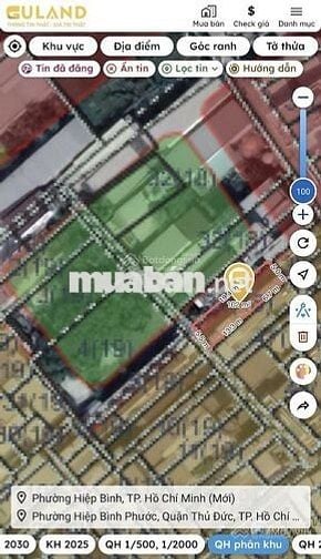 Bán 100m² (5mx20m) Đất thổ cư Quốc Lộ 13 cũ, Hiệp Bình Phước