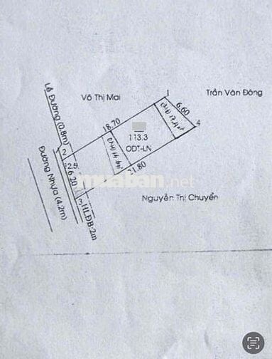 Đất Phú Hoà 6x21 gần ngã 3 Năm Sanh