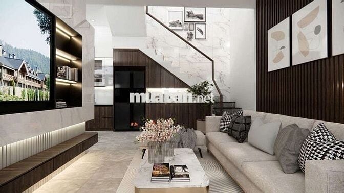 Nhà trệt 2 lầu hiệp an full nội thất sec đại lộ bình dương vào 100m