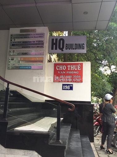 Cho thuê văn phòng tầng 9, diện tích 160m2, toà nhà 193C Bà Triệu, HN