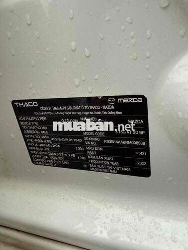 MAZDA3 1.5AT LUXURY 2022 1 chủ Huế