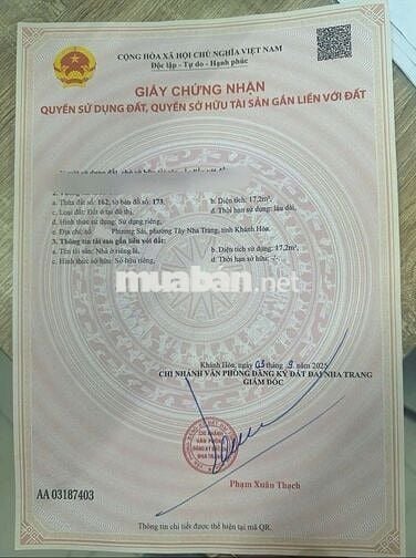 BÁN NHÀ NHỎ XINH HẺM PHƯƠNG SÀI TTTP NHA TRANG GIÁ CHỈ 1 TỶ 190