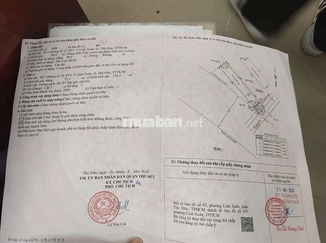 BÁN NHÀ KHU VỰC LINH XUÂN THỦ ĐỨC