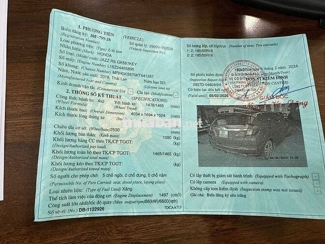 Honda Jazz 2018 RS - 45000 km