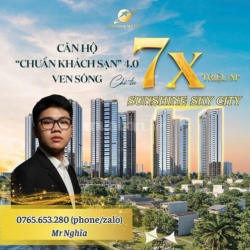 5 TỶ 5 nhận ngay Căn hộ cao cấp 2 PN Liền kề Phú Mỹ Hưng. Sunshine Sky
