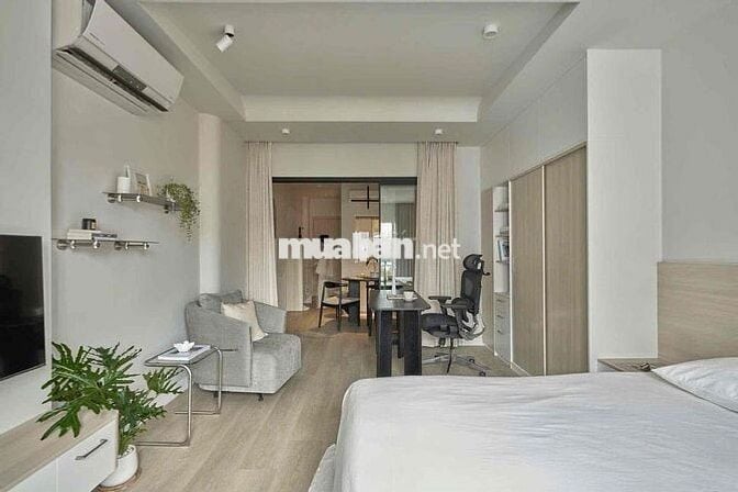 HT 1pn studio gần vòng xoay lăng cha cả,cv hoàng văn thụ,lotte 55m2