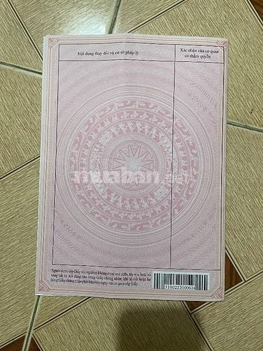 Bán đất thổ cư có sổ đỏ. Diện tích 61 m2: Chiều dài 15.2, chiều rộng 4