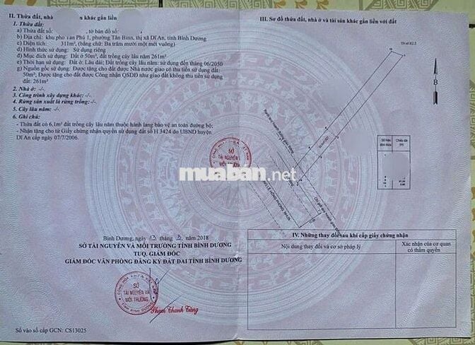 Đất đường Lê Hồng Phong phường Tân Bình Tp Dĩ An