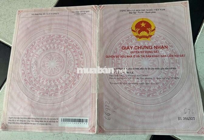 Bán nhà mặt tiền Lê Văn Thọ 5ty650 TL