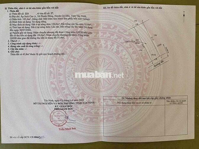 Rẽ nhất khu phước đông rồi ạ Đất Gần KCN Phước Đông .185m2 giá 650tr