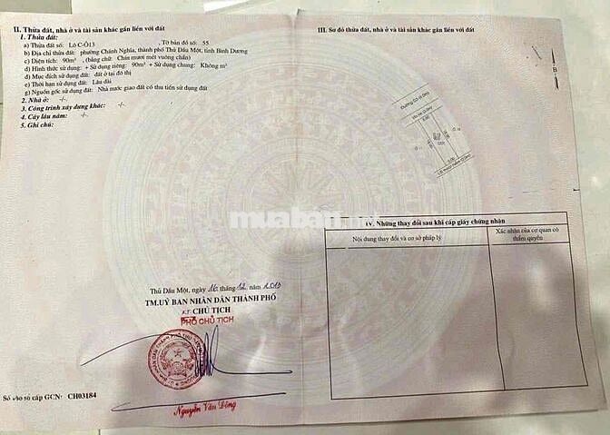 Bán đất TDC Chánh nghĩa Trung tâm Thủ Dầu Một BD Cũ