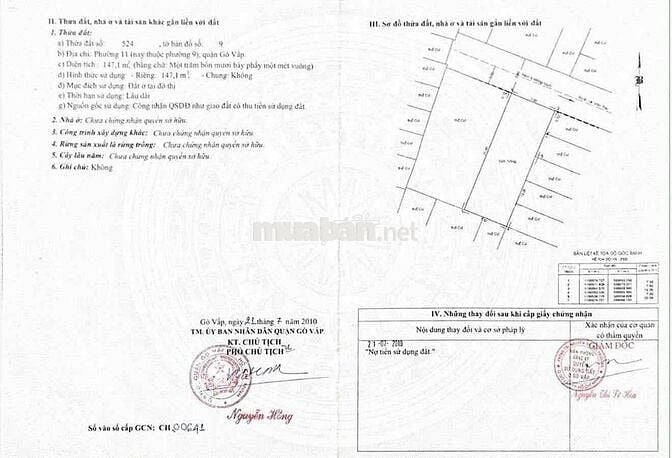 Bán lô đất ngang 7.5m hẻm xe hơi 6m