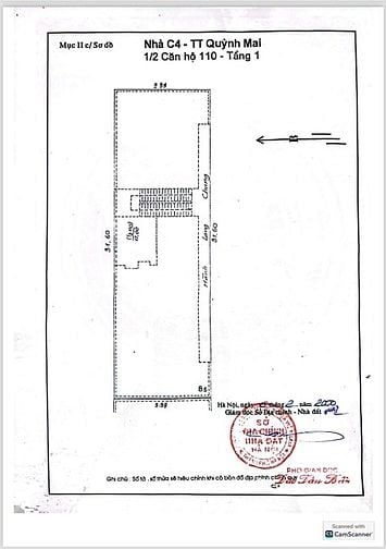 Chính chỉ bán nhà tập thể tầng 1 nhà C4 TT Quỳnh Mai