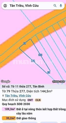 Chính chủ cần bán 144m2 đất sổ riêng thổ cư. Chỉ cần 300 triệu TT